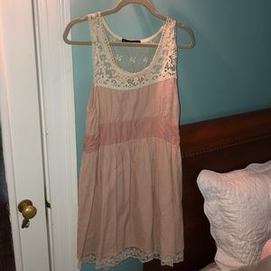 Pink with lace sundress